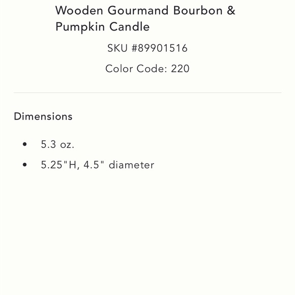 Wooden gourmand bourbon & pumpkin glass candle - Picture 6 of 10